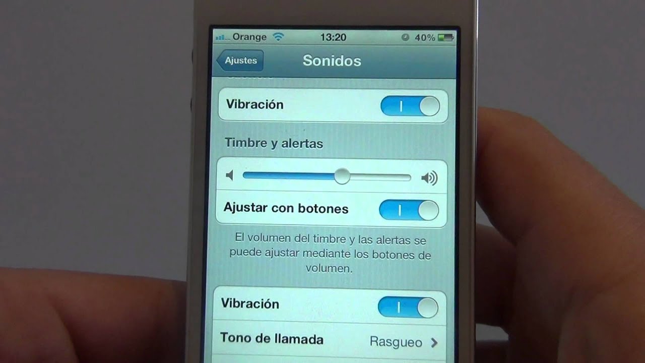 activar sonido teclado iphone 4s