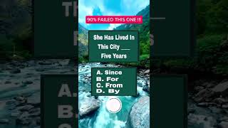 She Has Lived in This City ___ Five Years | English Grammar Quiz 🧠✨ #quiz #shorts #trivia