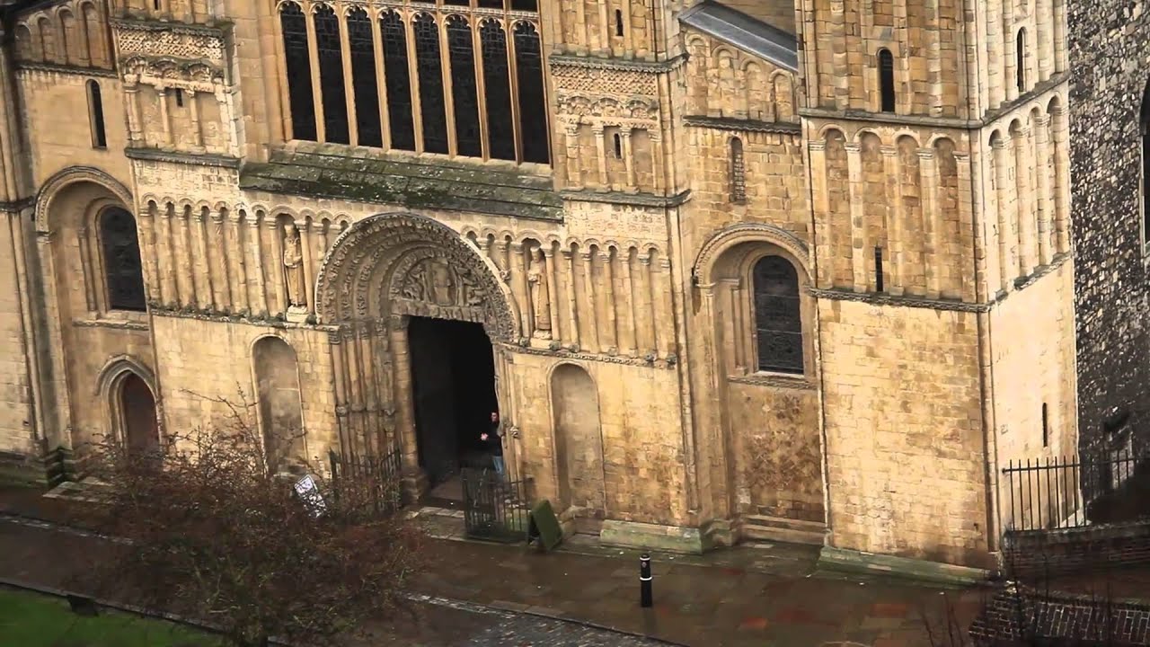 Rainy Rochester Cathedral With Bells