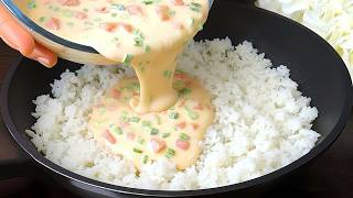 Das ist so lecker und einfach, dass man es jeden Tag kochen möchte! Rezept für Reis mit Eiern.