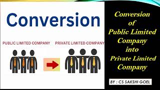 CONVERSION OF PUBLIC LIMITED COMPANY INTO PRIVATE COMPANY #companiesact2013 #companylaw