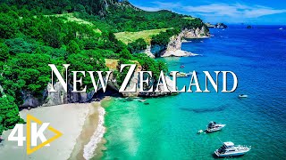 FLYING OVER NEW ZEALAND (4K UHD) - Soothing Music With Beautiful Nature Video - 4K Video Ultra HD