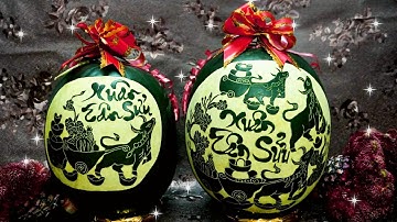 Tập 172 : Hướng dẫn khắc dưa hấu ngày tết con trâu , ai cũng làm được !