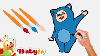 Comment Dessiner Bam Bam 🎨💙 | Coloriage Et Dessin Pour Les Enfants @Babytvfr