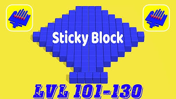 Sticky Block Gameplay Levels 101-130 by Voodoo