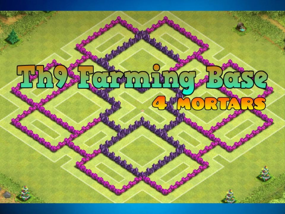 Th9 Farming Base! [4 Mortars]+[Speed Build]