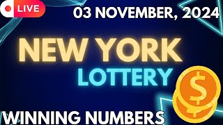 New York Midday Lottery Results For - 03 Nov, 2024 - Numbers - Win 4 - Take 5 - NY Lotto - Powerball