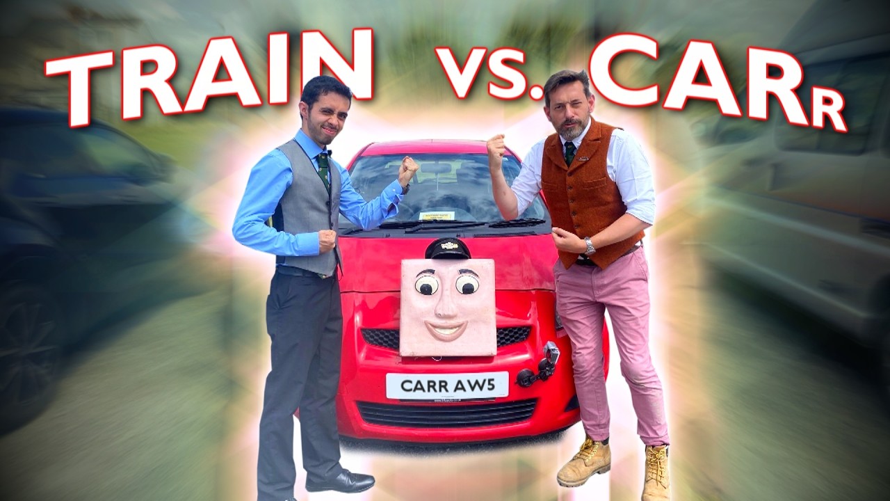 В тот раз мы устроили гонку между разумным вагоном и паровозом.