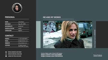 Video Resume Slideshow - Premiere Pro Template