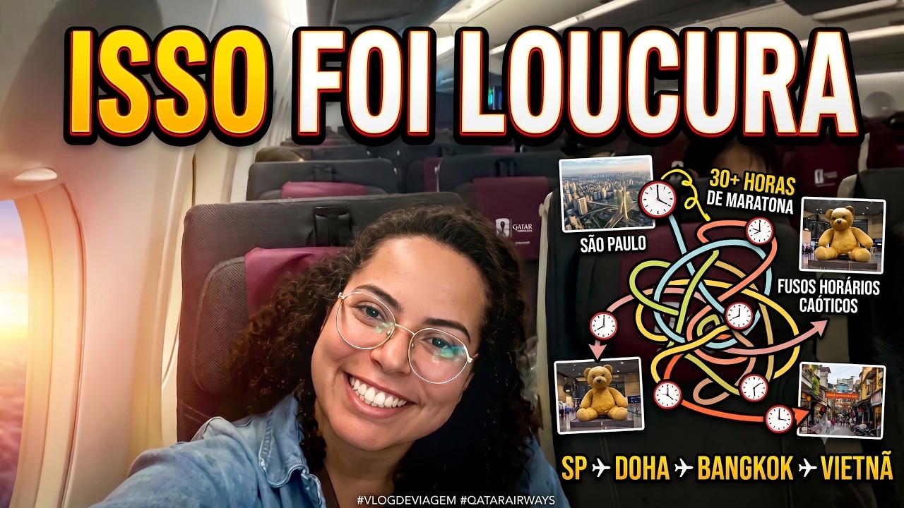 VOANDO DE SP AO VIETNÃ com as MELHORES companhias aéreas do mundo (Qatar + Emirates) - 2026