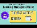 Study skills  the best weekly routine