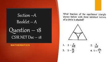 CSIR NET Mathematics Solution Dec 2018 | Question 18 | General  Aptitude | Shortcut Tricks