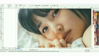 Timelapse Simple Line Art Vector with Coreldraw #LineArt001