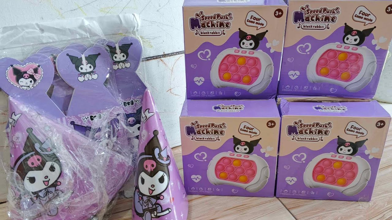 UNBOXING KUROMI SPEED PUSH & KUROMI THEME PARTY NEEDS || Mommy Czell #ASMR #fypシ゚  #kuromi