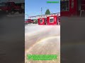 The Most Beautiful Way to Clean a City : Wait for the Rainbow..... Fire Truck Magic!