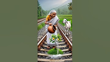 Grandmother and goat planted a lemon tree 😭 #goat #grandmother #ai