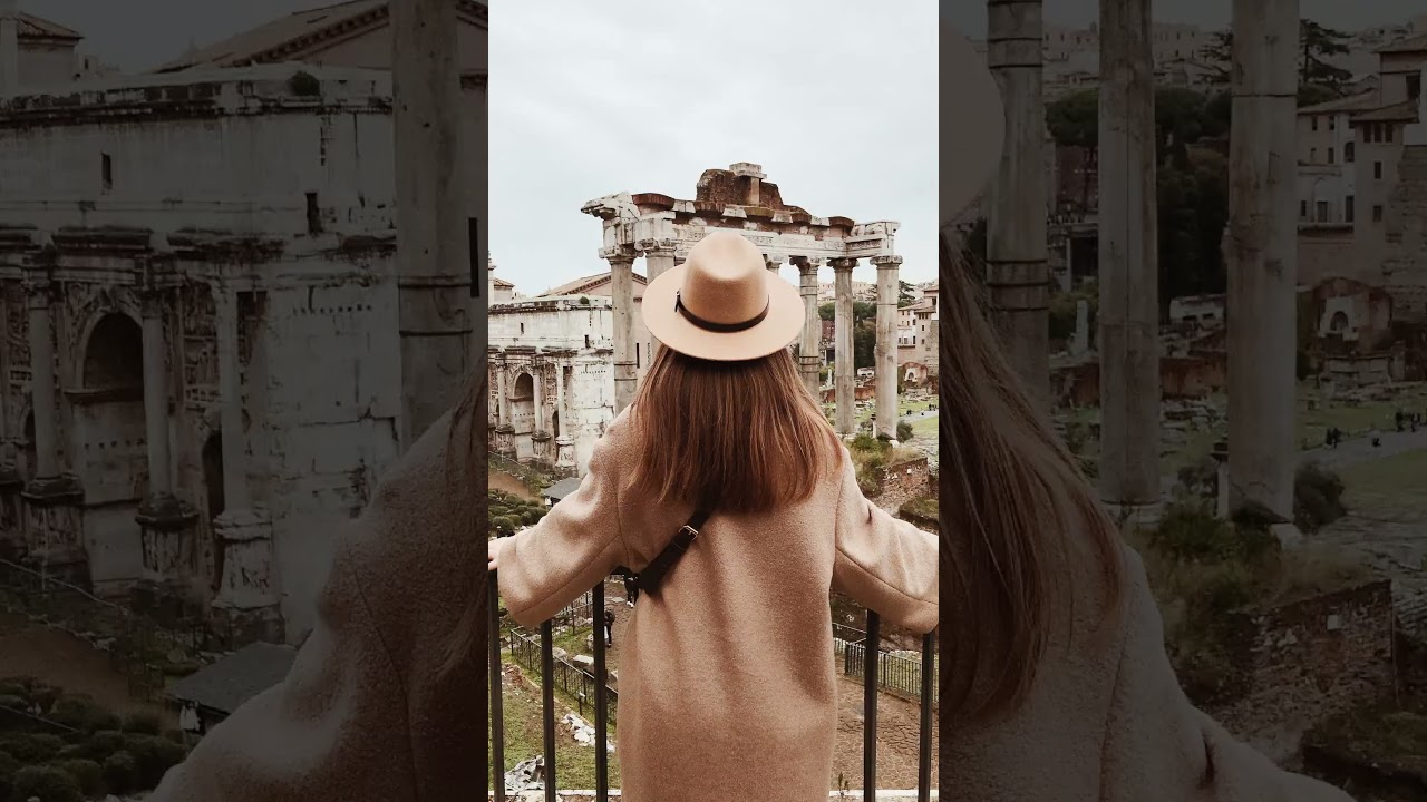 Exploring Rome's Beauty: Ancient Ruins & Colorful Neighborhoods🎠✨ #shorts