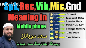 GND,TXD,PWON,SPK,REC,VCGH,VBUS,DM-DP meaning and use in mobile | SPK,REC,VCGH KIYA HOTA HE