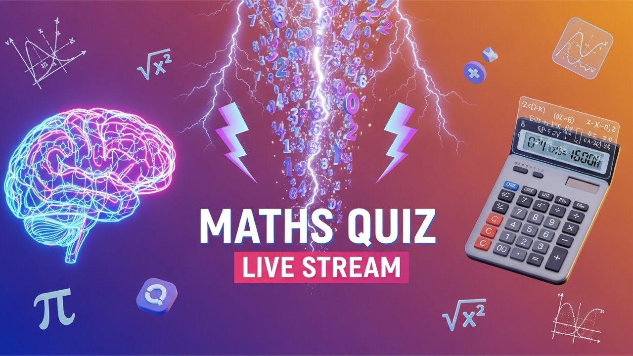 Maths quiz live stream 2025  | Tricky brain teaser