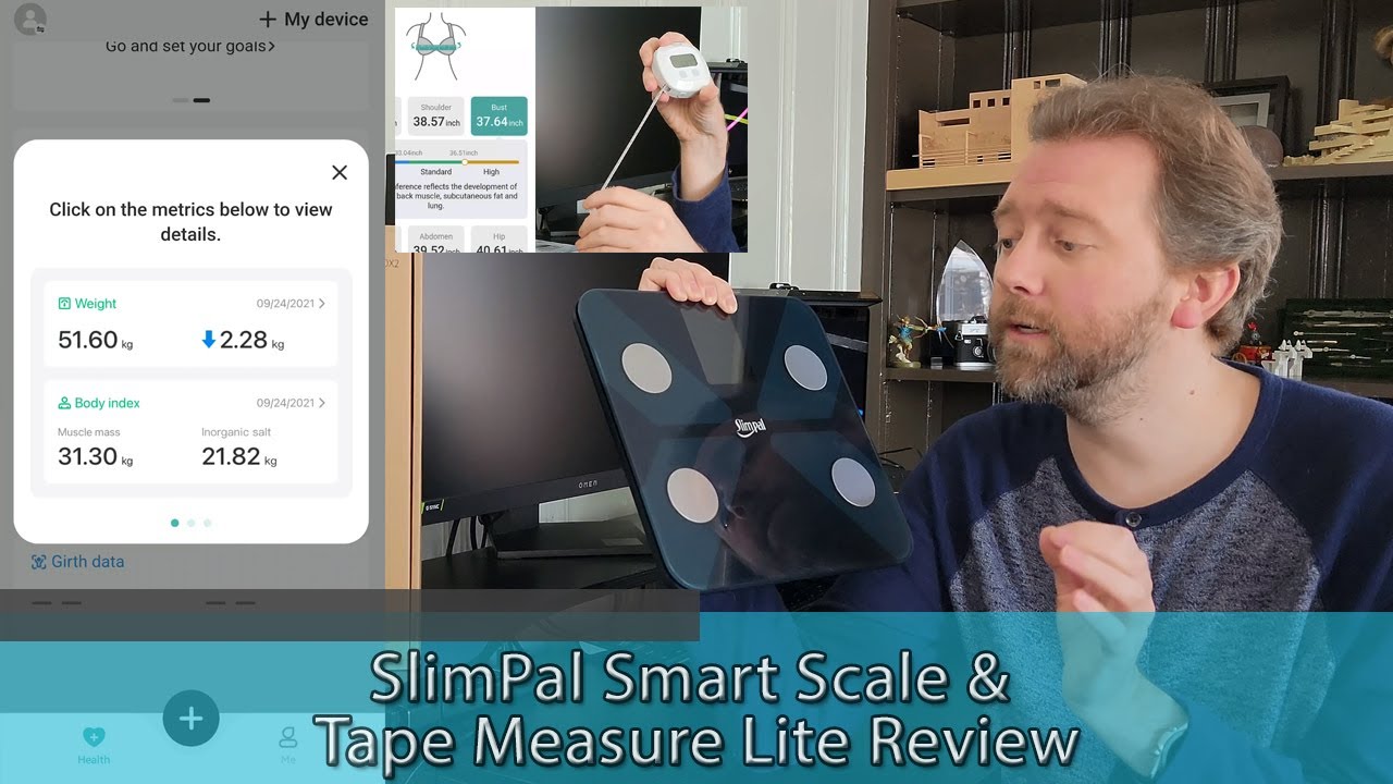 Slimpal Body Fat Tape Measure, Bluetooth Digital Smart Body Tape Measu