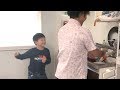 ジャンケンに負けて念願の洗い物をするしゅーたくん&踊るこころくん😆【ココロマン普段の様子】