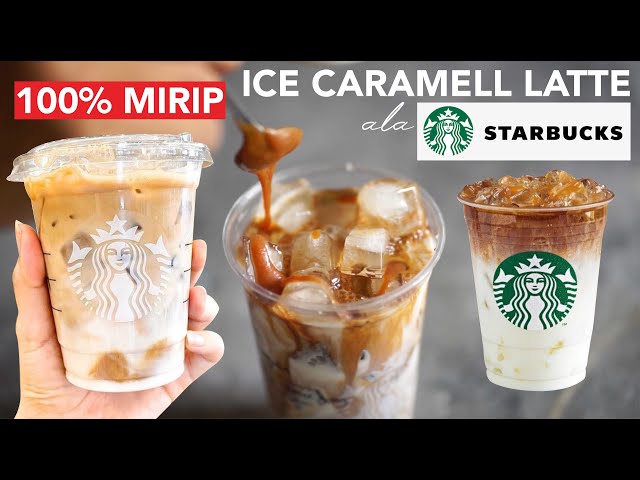 MODAL 10 RIBU DIJUAL STARB*CKS 70 RIBU DONG 😭 RESEP ICE CARAMELL LATTE ala STARBAK MIRIP POLL 😭😭 class=