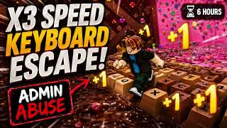 X3 Speed Keyboard Escape Candy Chocolate Obby ADMIN ABUSE Roblox