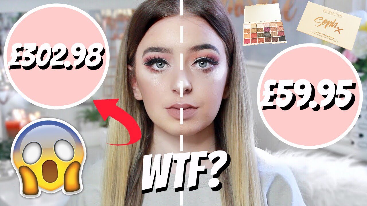 HALF DRUGSTORE VS HALF HIGH END MAKEUP TUTORIAL YouTube