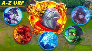 *A-Z URF EPISODE 2* TRYING EVERY CHAMP IN NEW URF 😆