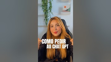 COMO PEDIR AO CHAT GPT PARA CRIAR VÍDEOS #chatgpt #inteligenciaartificial