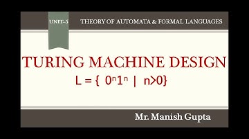 Ex 5.1  Turing Machine of L = { 0^n 1^n  }