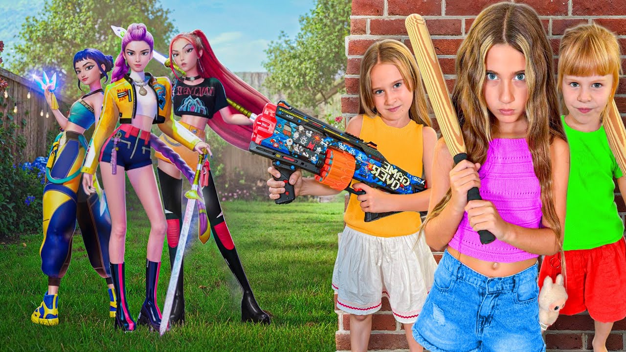 ABBIAMO SALVATO LE HUNTRIX KPOP DEMON HUNTERS NELLA VITA REALE CON LE NOSTRE  AMICHE ERIKA E VANESSA