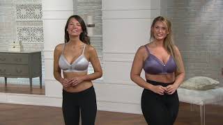 Breezies Microfiber and Lace Wirefree Contour Bra on QVC 