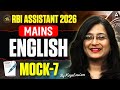 RBI Assistant Mains 2026 English | English Mock Test 7 | By Kinjal Ma'am