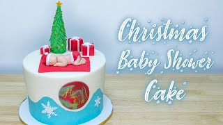 Santa Baby - Christmas Baby Shower Cake 🎄🎁