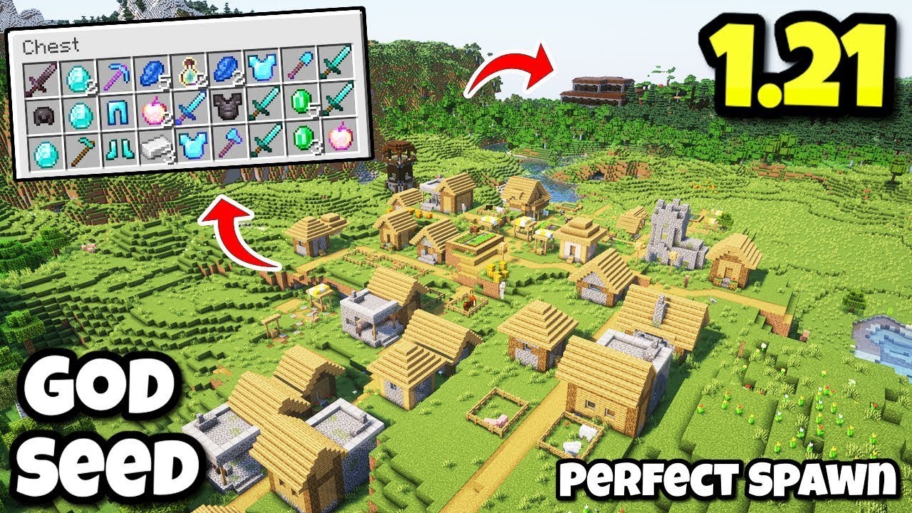 Best God Seed for Minecraft 1.21 Bedrock & PE – OP Loot & Villages ...