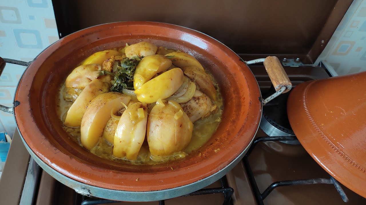 طاجين دجاج بالسفرجل طريقة مختلفة وسهل للمبتدئات