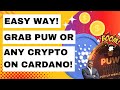 Easy WAY!  Grab PUW or Any Crypto on Cardano!