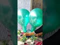big double green balloon popping #balloon #poppballons #ytshorts #satisfying