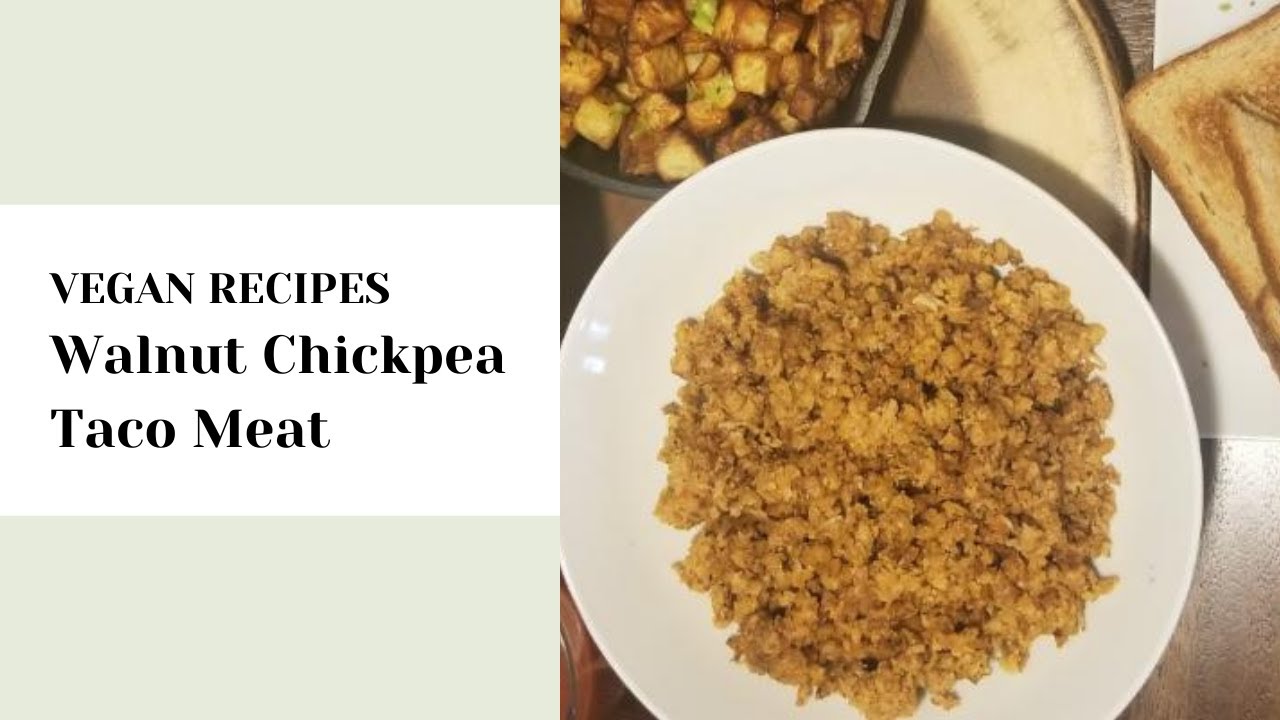 Vegan Recipes | Quick & Easy Walnut Chickpea Taco Meat | The Green Being