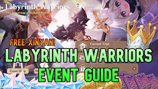 FREE XINYAN EVENT Labyrinth Warriors Guide (FREE PRIMOGEMS) - Genshin Impact