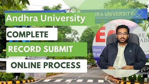 Andhra University Complete Online Record submission process.#andhrabed #education #bededucation