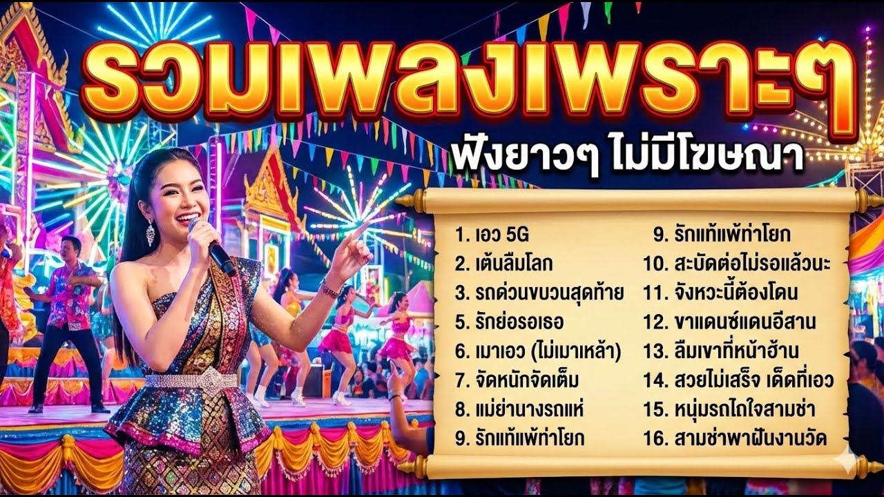 รวมเพลงลูกทุ่งสามช่ามันส์ๆ 2026 โยกไม่ยั้ง จังหวะรถแห่ สนุกสุดเหวี่ยง | ฟังยาวๆ 1 ชั่วโมง