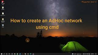 How to create an Ad hoc network using cmd(command prompt).