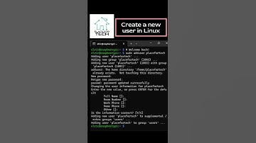 How to create a new User in Linux #linux #raspberrypi