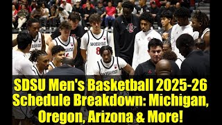 SDSU Men's Basketball 2025-26 Schedule Breakdown: Michigan, Oregon, Arizona & More!