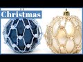 Christmas Baubles Netted with Beads - Christmas in June