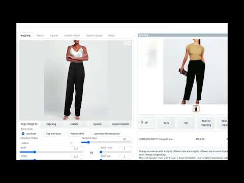 Stable Diffusionで既製服のデザイン変更 #shorts #StableDiffusion