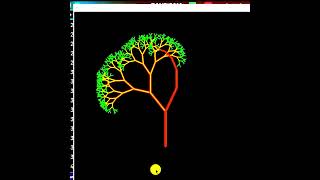 Python Turtle "Tree Drawing"  #coding #python #learnpython #programming#shorts #ytshorts