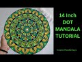14 Inch Dot Mandala Tutorial|Dot Mandala|Brush Strokes Patterns #mandala #dotmandala #art #handmade